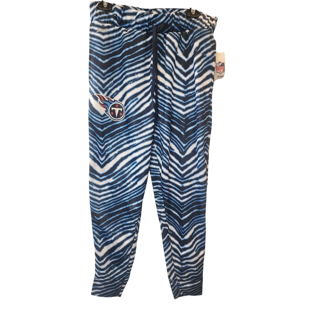 Zubaz NFL Tennessee Titans Zebra Print Jogger Pants Men's‎ M